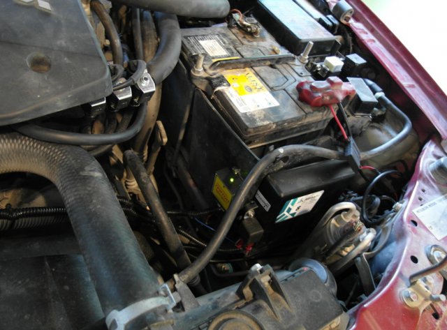 Подкапотная компоновка элементов ГБО Mitsubishi Pajero Sport (K90) V6, 3.0